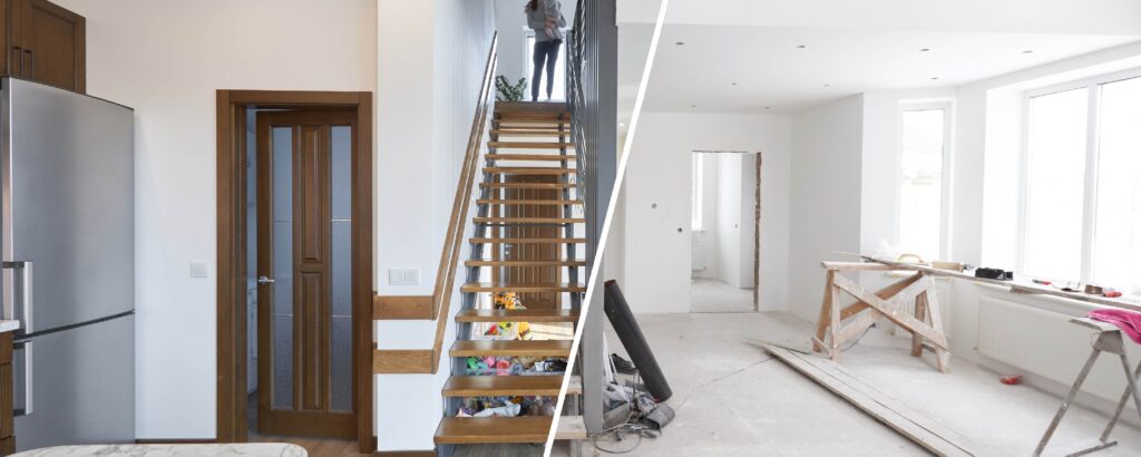Un espacio antes y después de reorganizar los muebles